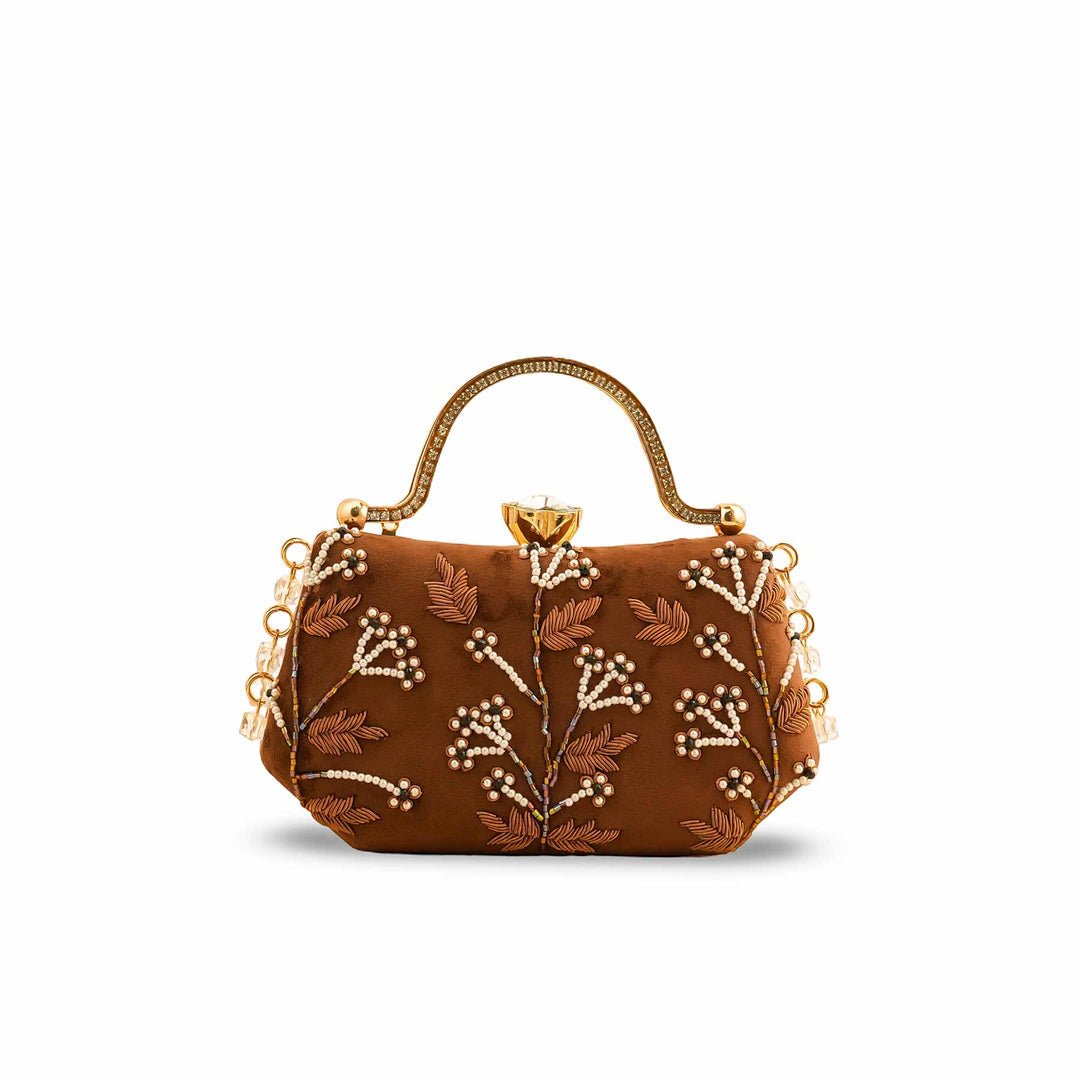 Brown Fancy Clutch P15399