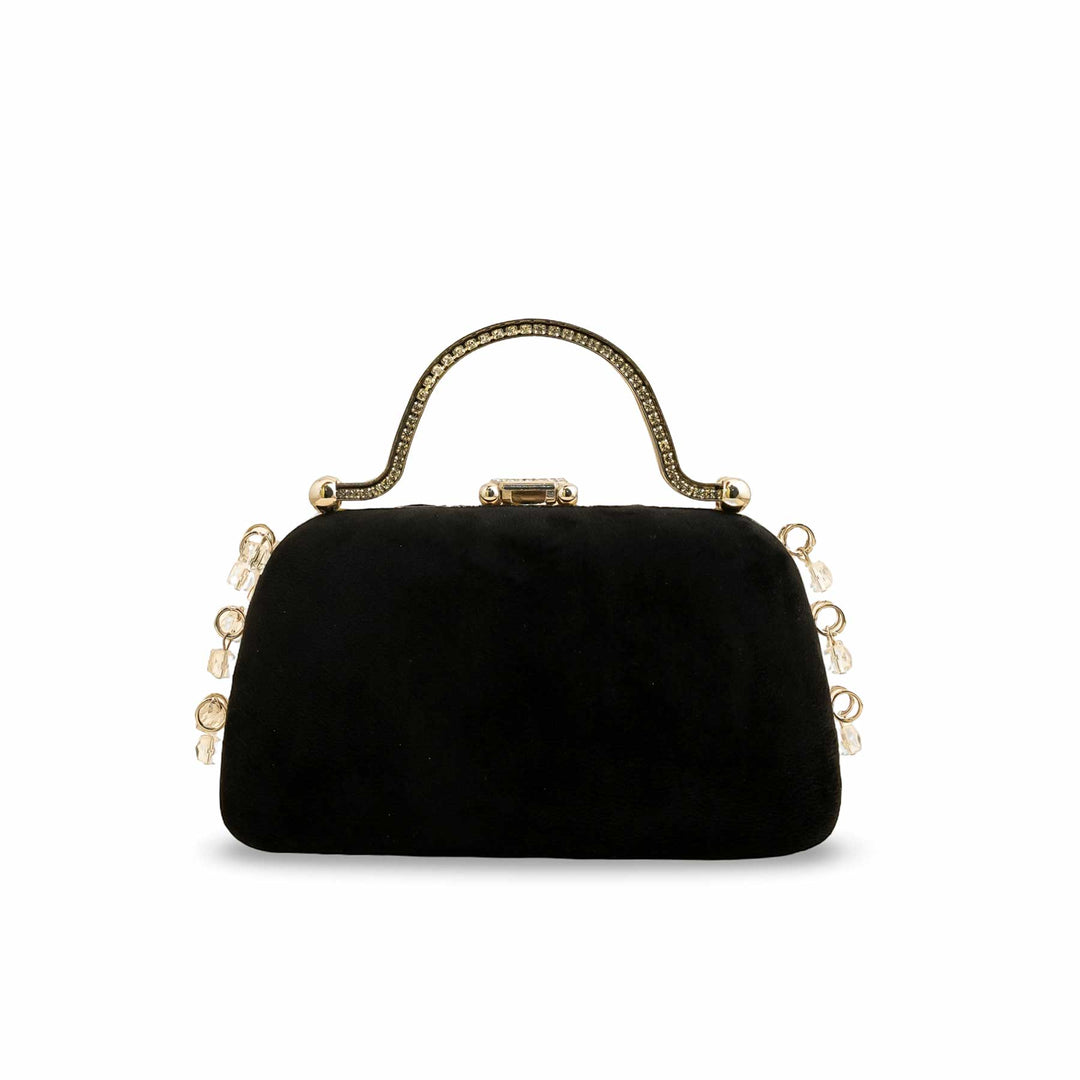 Black Fancy Clutch P15400