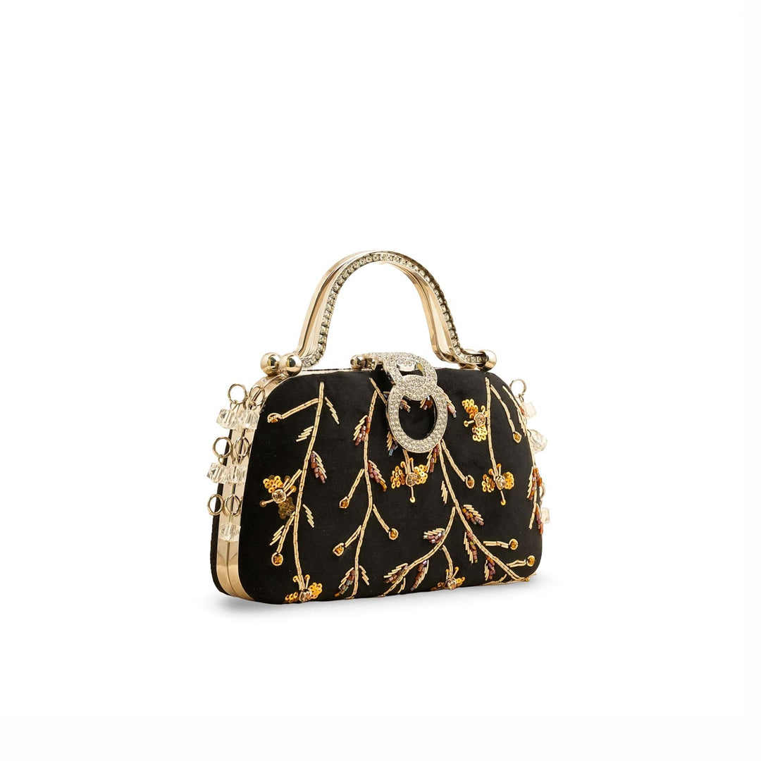 Black Fancy Clutch P15400