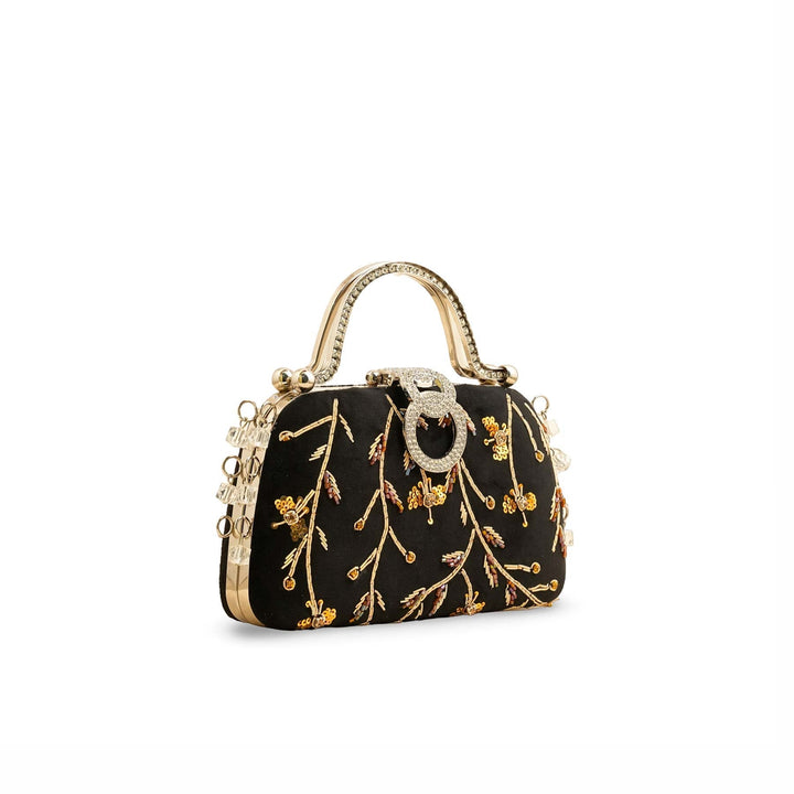 Black Fancy Clutch P15400