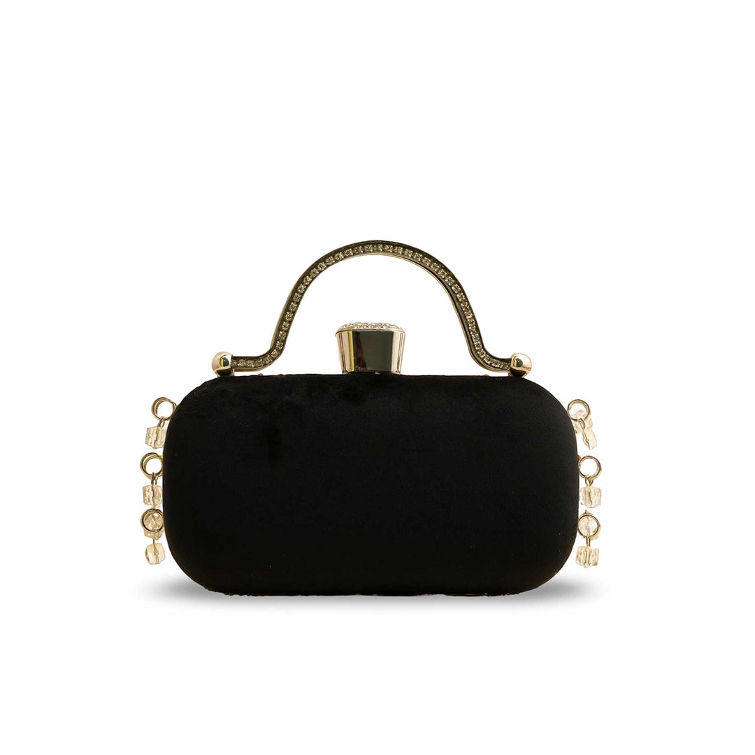 Black Fancy Clutch P15404