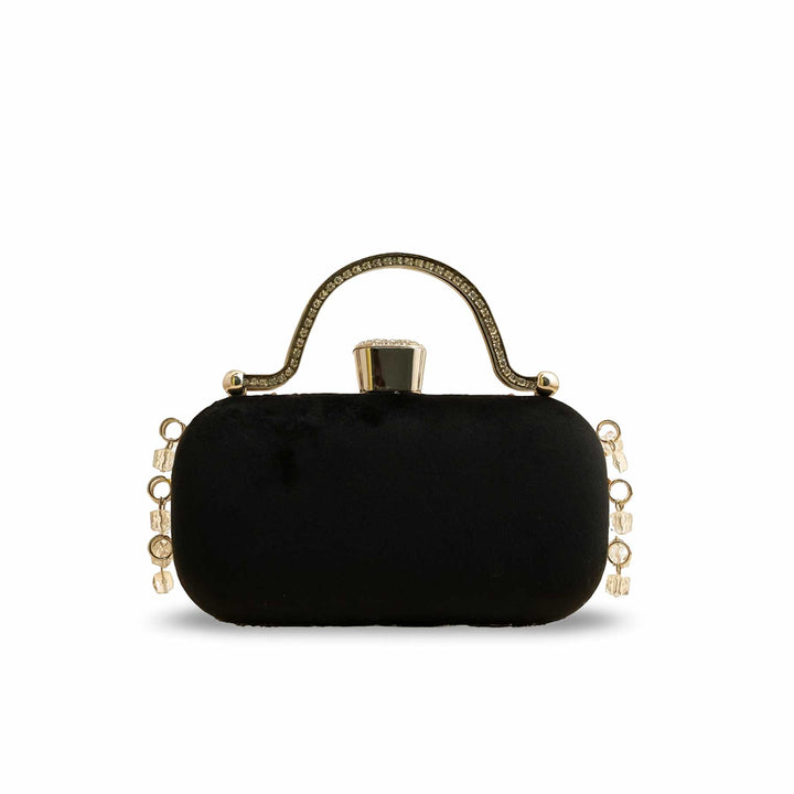 Black Fancy Clutch P15404