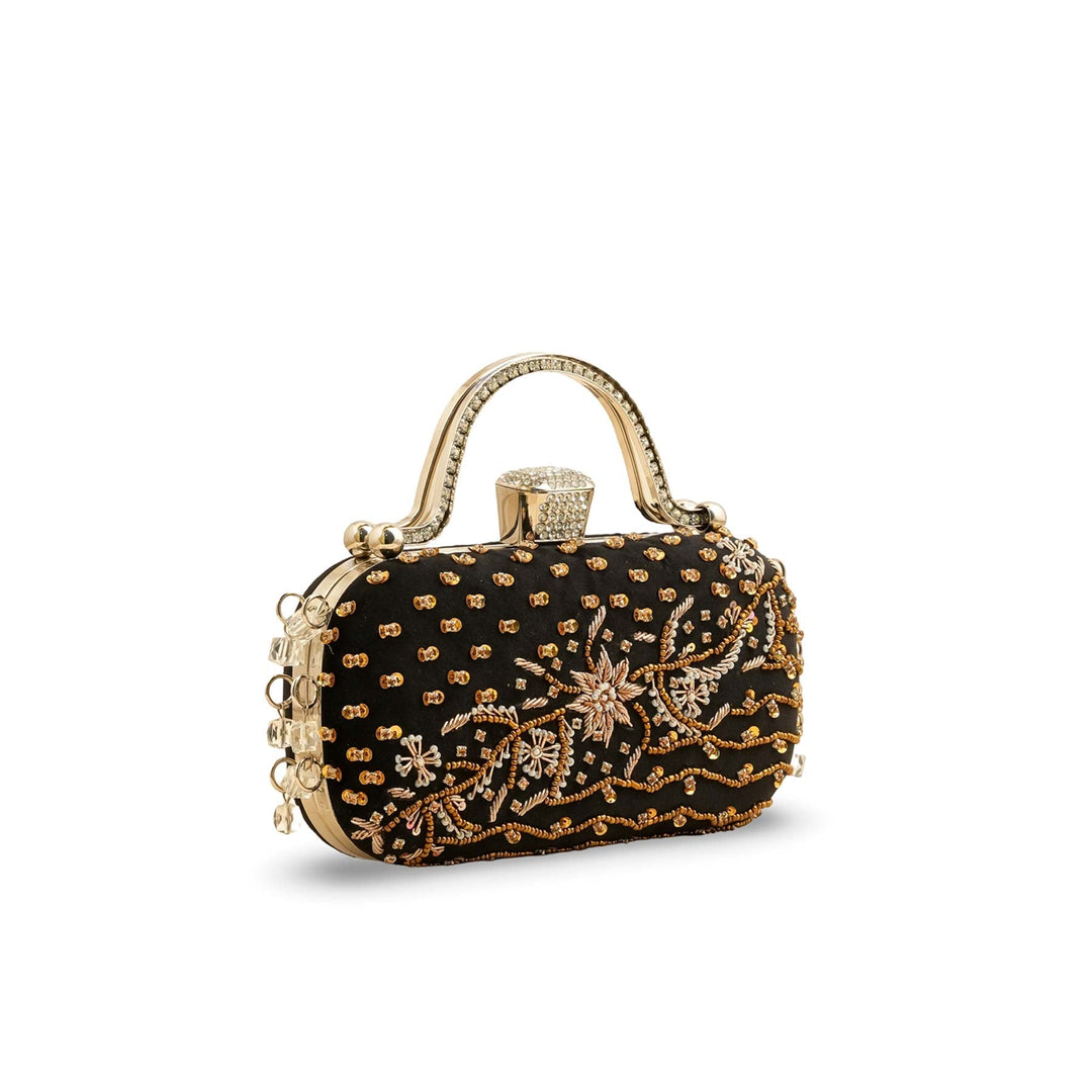 Black Fancy Clutch P15404