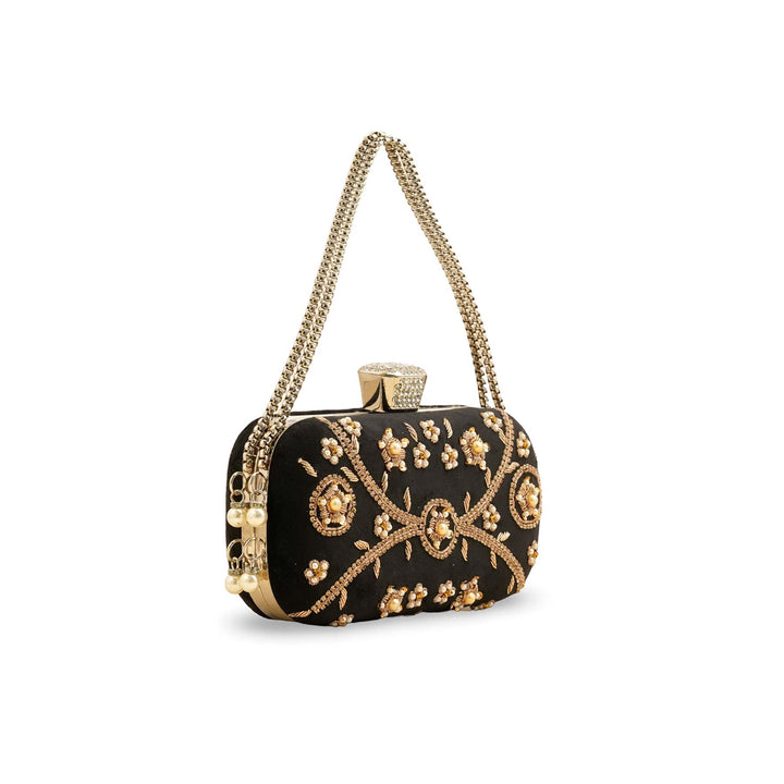 Black Fancy Clutch P15405