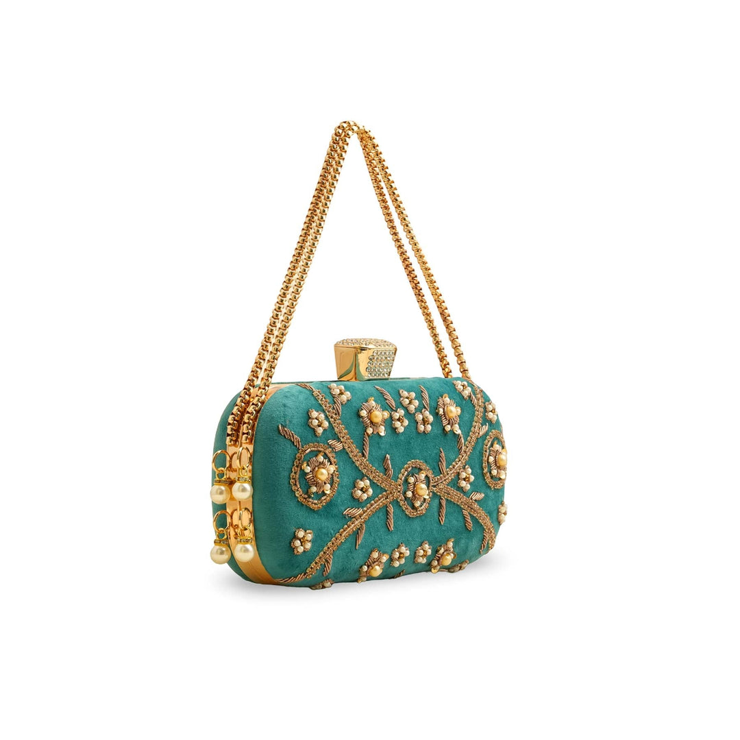 Seagreen Fancy Clutch P15405