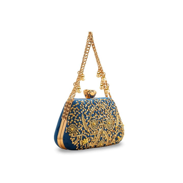 Blue Fancy Clutch P15406