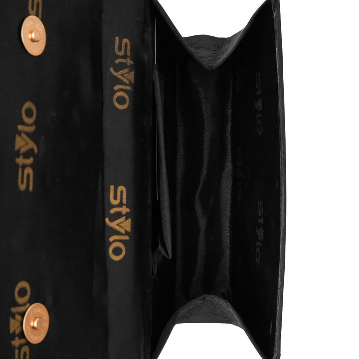 Black Formal Clutch For Women P15693