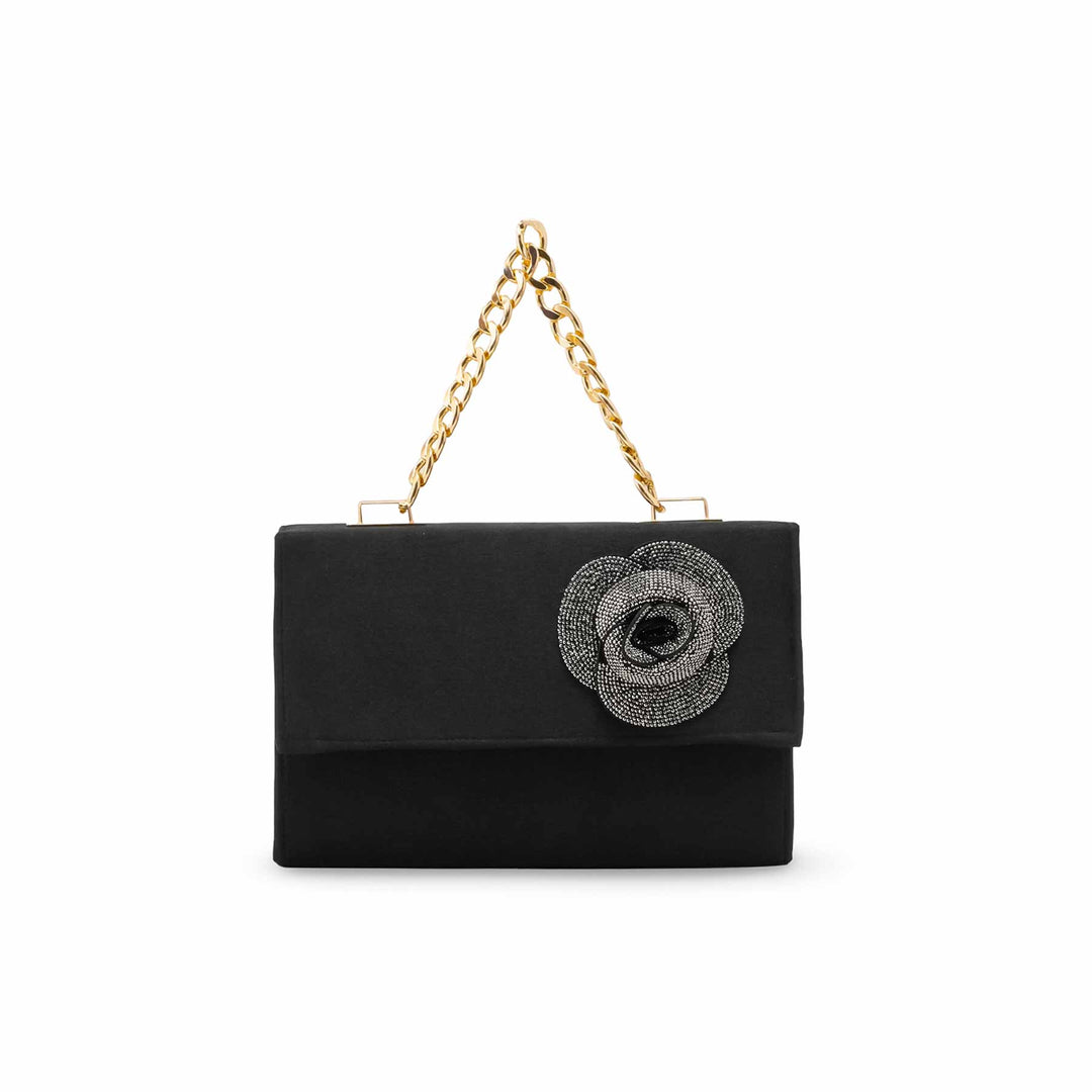 Black Formal Clutch For Women P15693