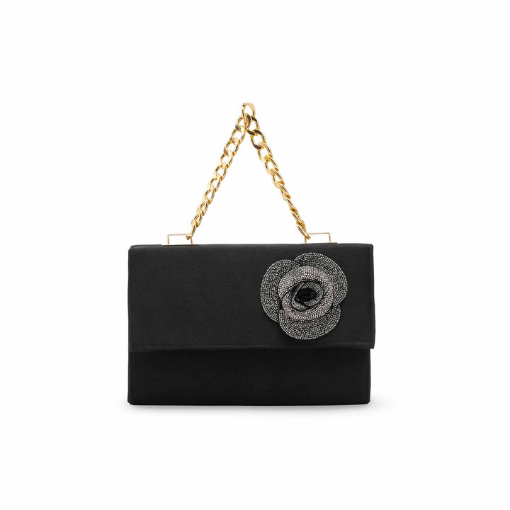Black Formal Clutch For Women P15693