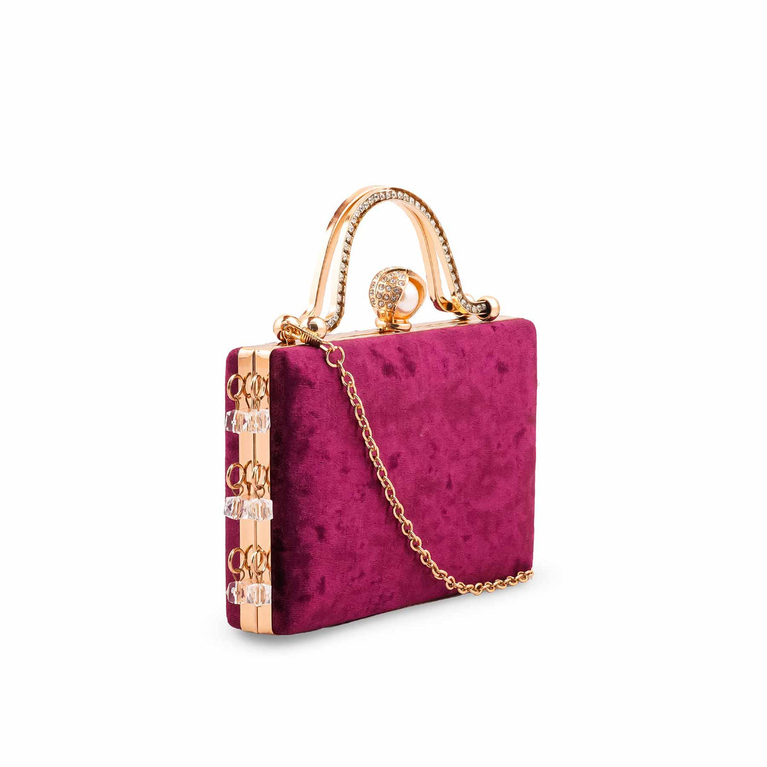 Maroon Formal Clutch For Women P15702