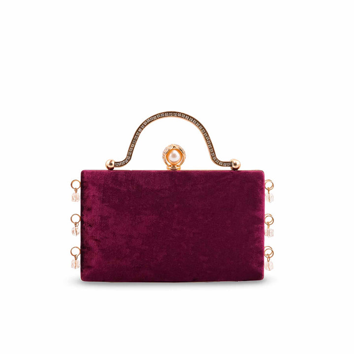 Maroon Formal Clutch For Women P15702