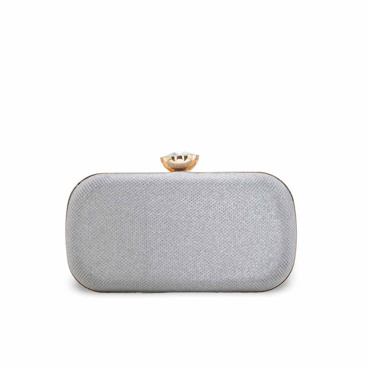 Silver Women Fancy Clutch P15712