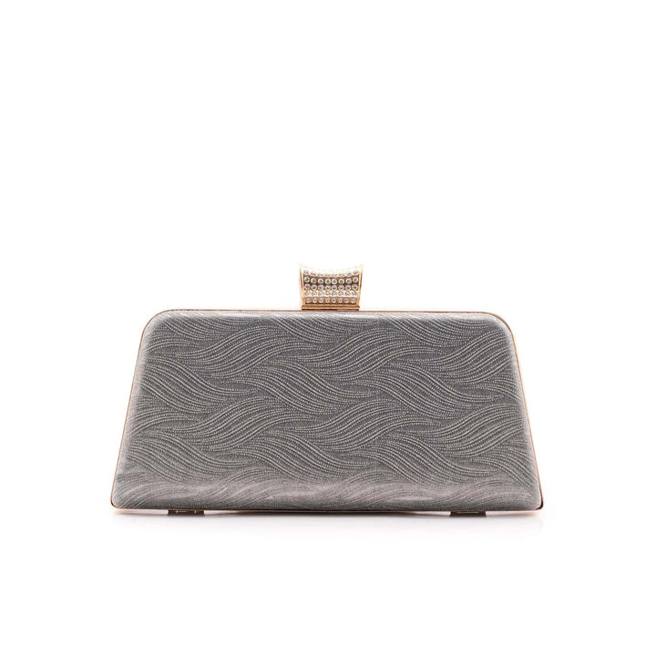 Silver Fancy Clutch For Ladies P15713