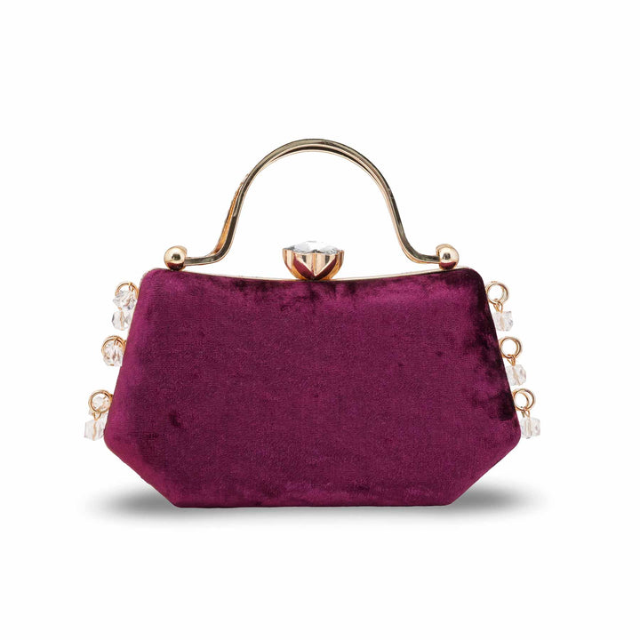 Maroon Women Fancy Clutch P15715
