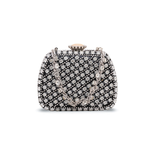 Black Fancy Clutch P23847