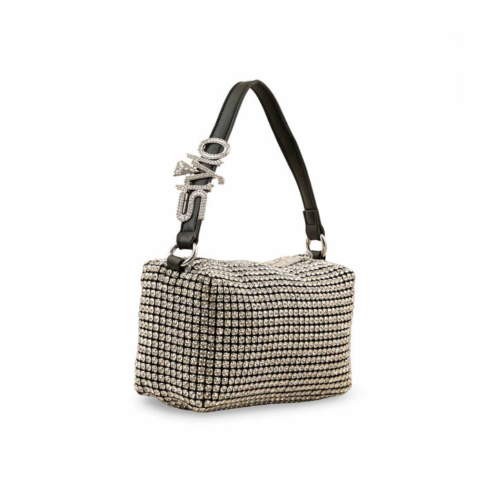 Silver Women Fancy Clutch P24090