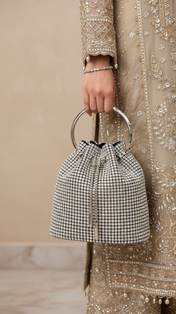 حقيبة الزفاف الفضية P24098