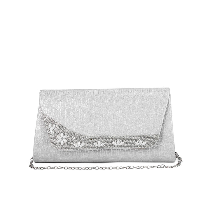 Silver Fancy Clutch P24174