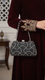 Black Fancy Clutch P24180