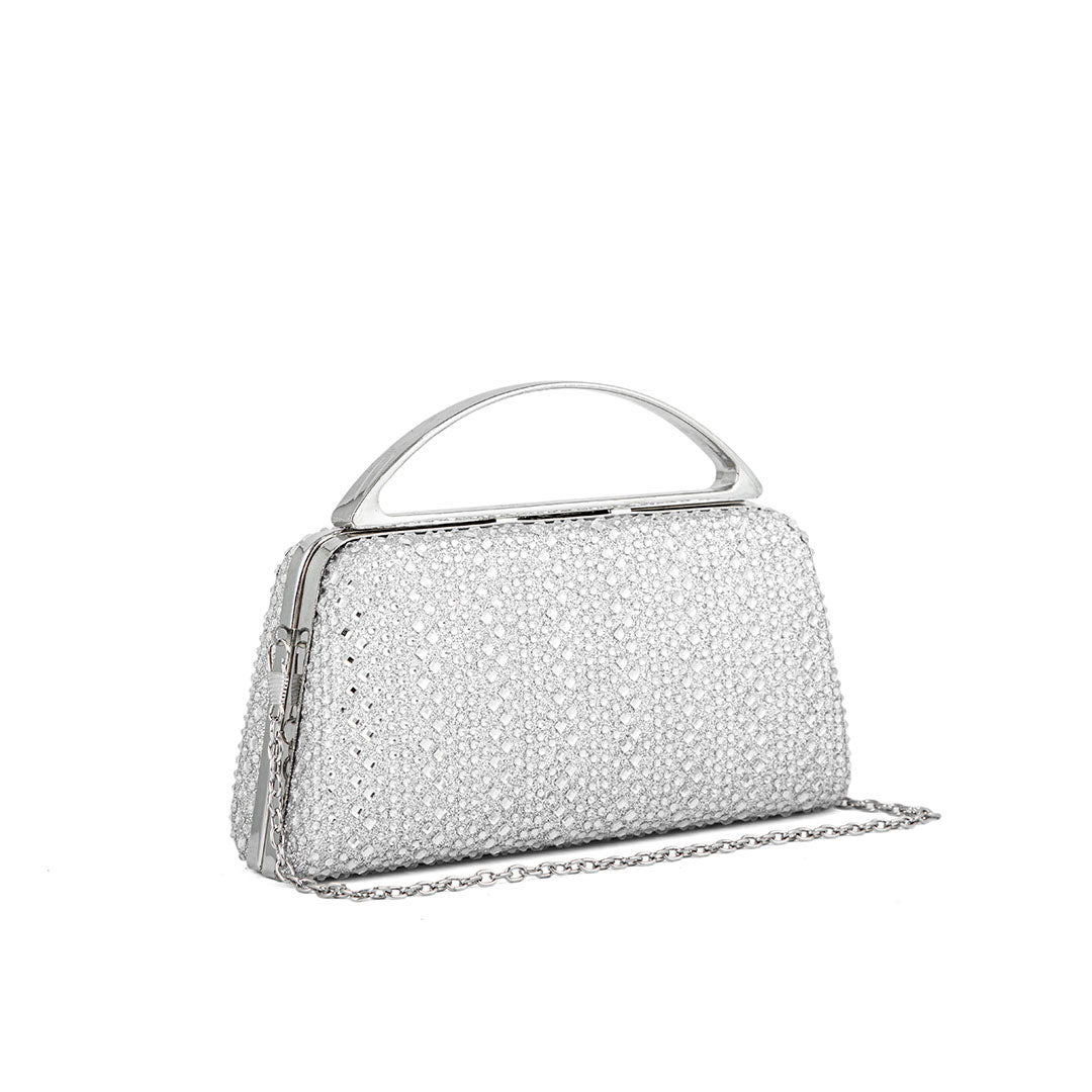 Silver Fancy Clutch P24188