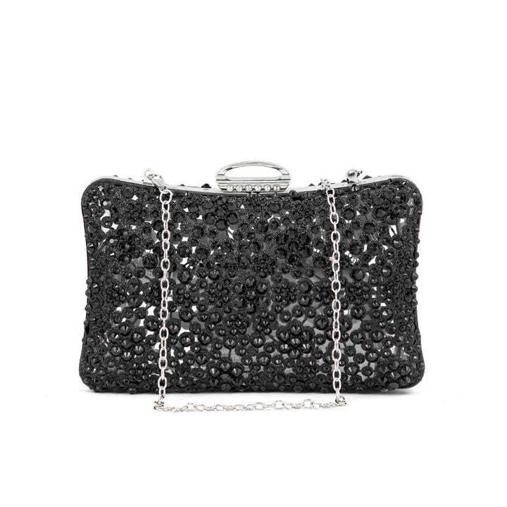 Black Fancy Clutch P24189
