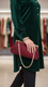 حقيبة كلاتش أنيقة باللون العنابي P24195