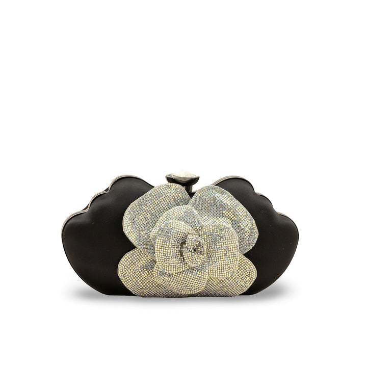 Black Fancy Clutch P24248