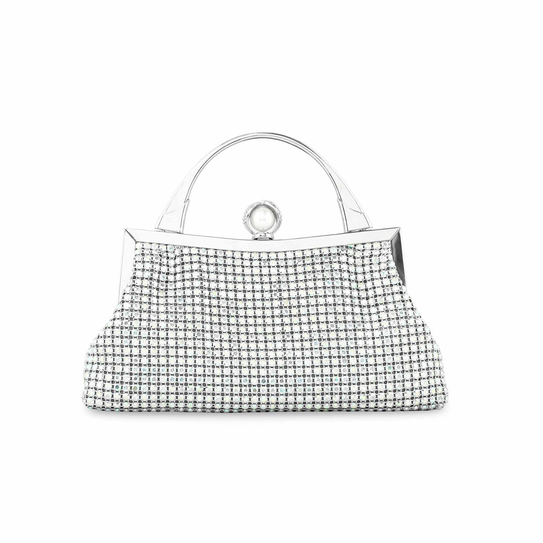 AB Silver Bridal Clutch p24272