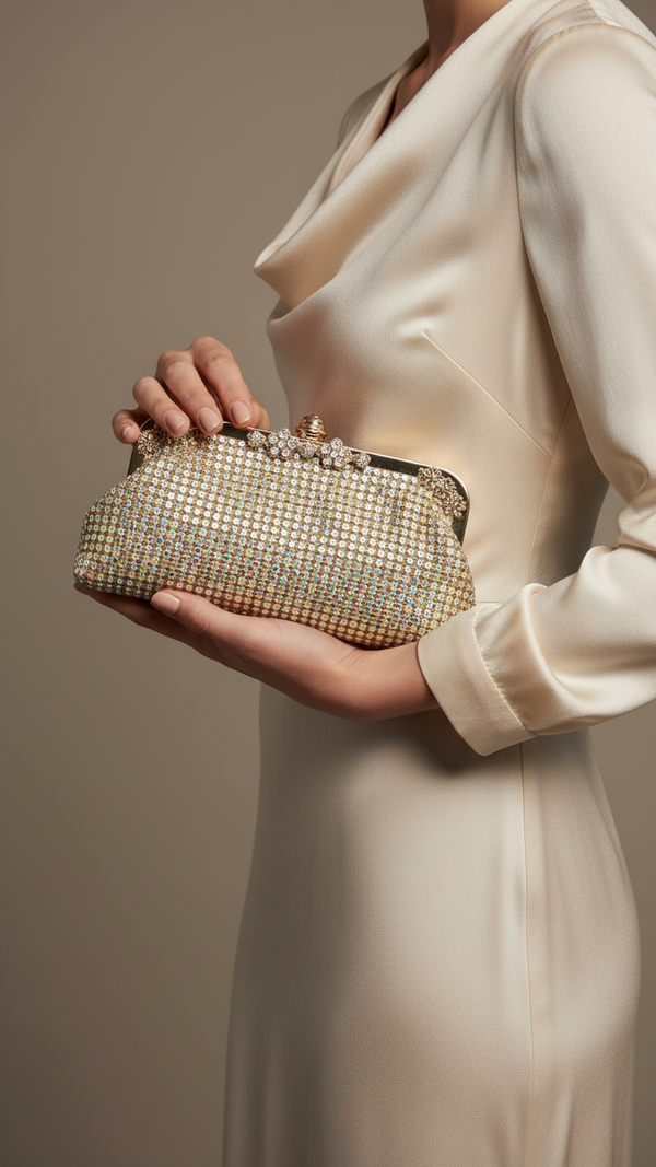 AB Golden Bridal Clutch p24274