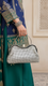 حقيبة يد فضية للعروس P24298