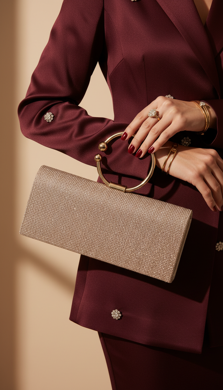 Golden Fancy Clutch P24329
