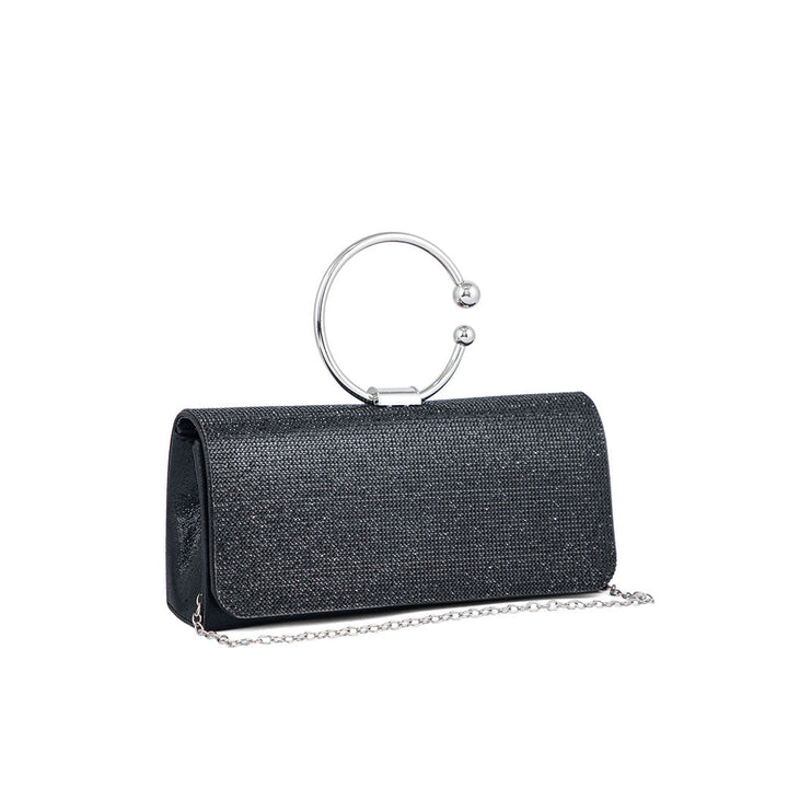 Black Fancy Clutch P24329