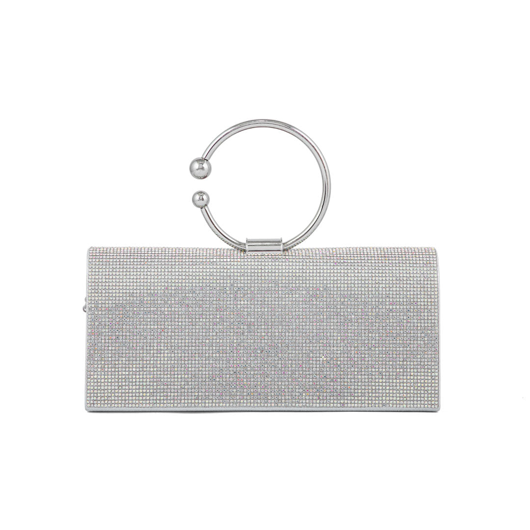 AB Silver Fancy Clutch P24329