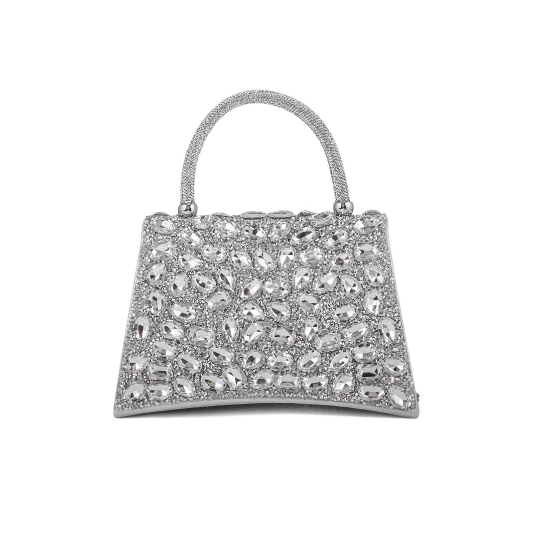 Silver Fancy Shoulder Bag For Women P24330