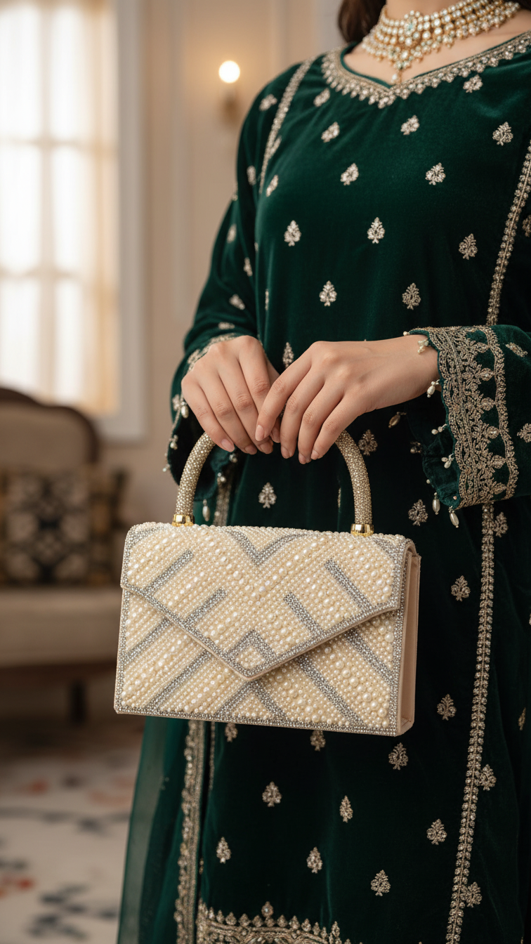 ChamPagne Bridal Clutch P24366