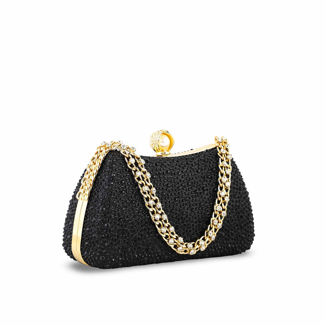 Black Fancy Clutch For Women P24384