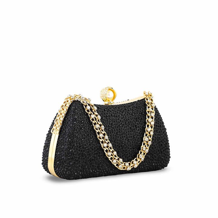 Black Fancy Clutch For Women P24384