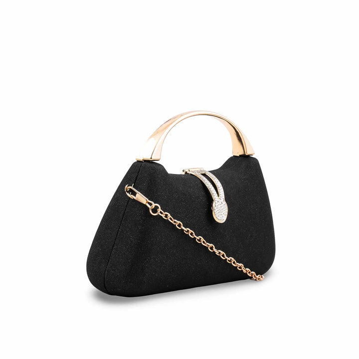Black Fancy Clutch For Women P24404
