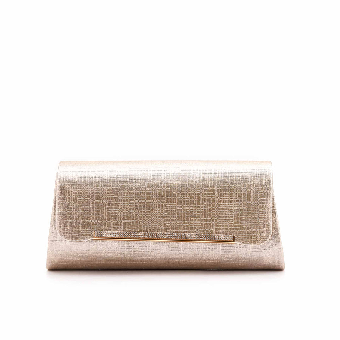 Golden Fancy Clutch For Ladies P24419