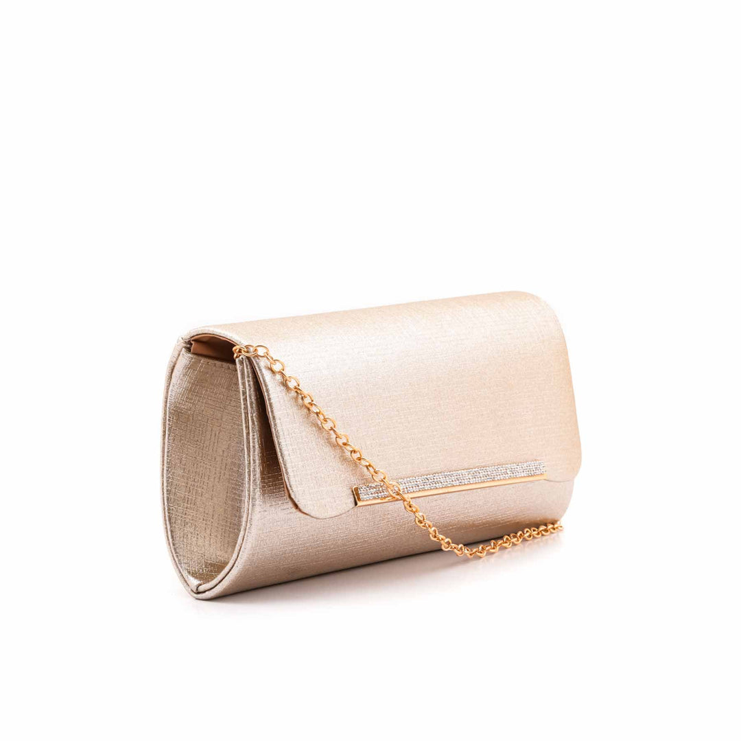 Golden Fancy Clutch For Ladies P24419