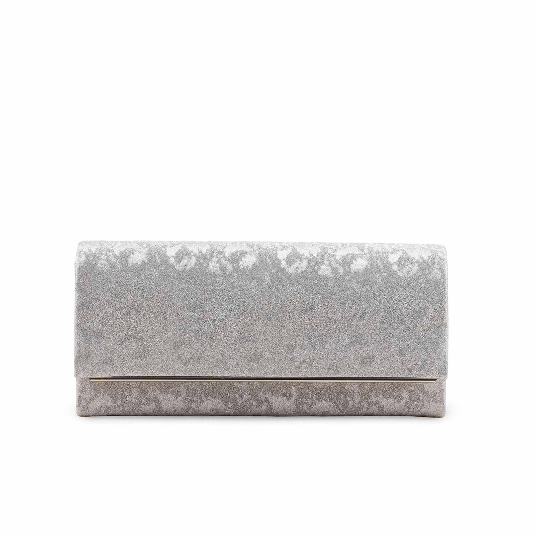Silver Fancy Clutch For Women P24422