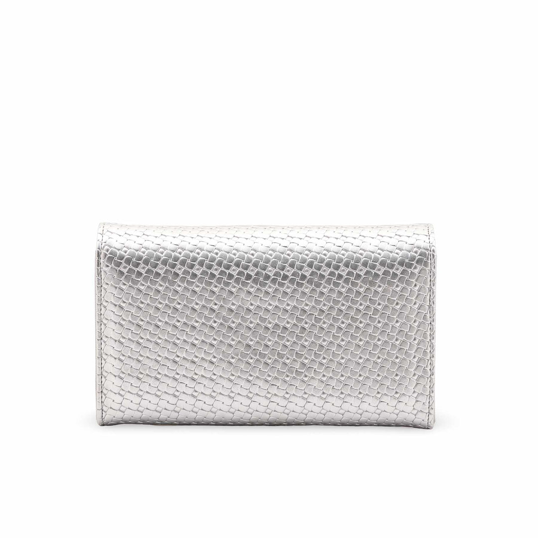 Silver Formal Clutch For Ladies P24424