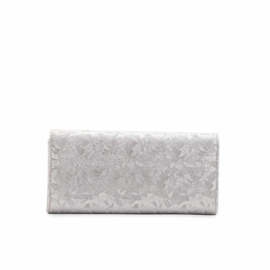 Silver Fancy Clutch For Women P24425