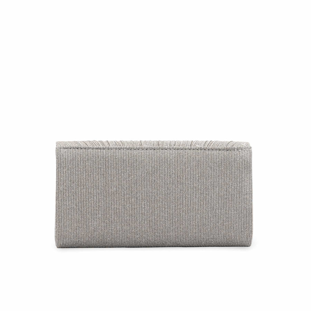 Silver Fancy Clutch For Women P24429