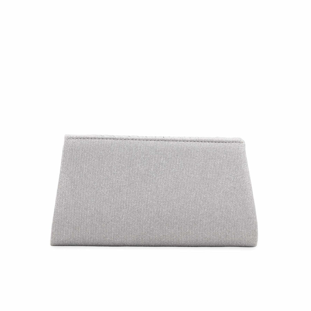 Silver Fancy Clutch For Women P24430