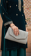 Silver Fancy Clutch For Women P24430