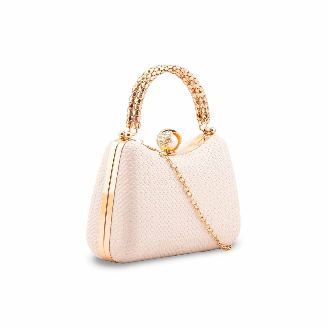 Beige Formal Clutch For Women P24431