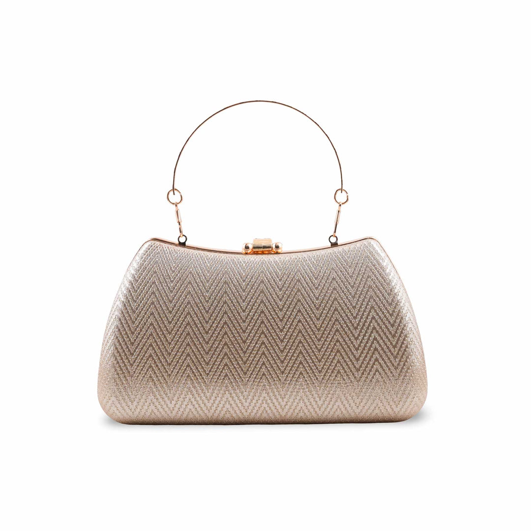 Golden Fancy Clutch For Women P24433