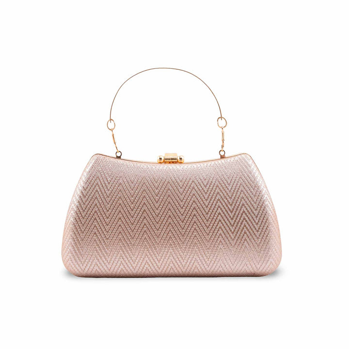 Champagne Fancy Clutch For Ladies P24433