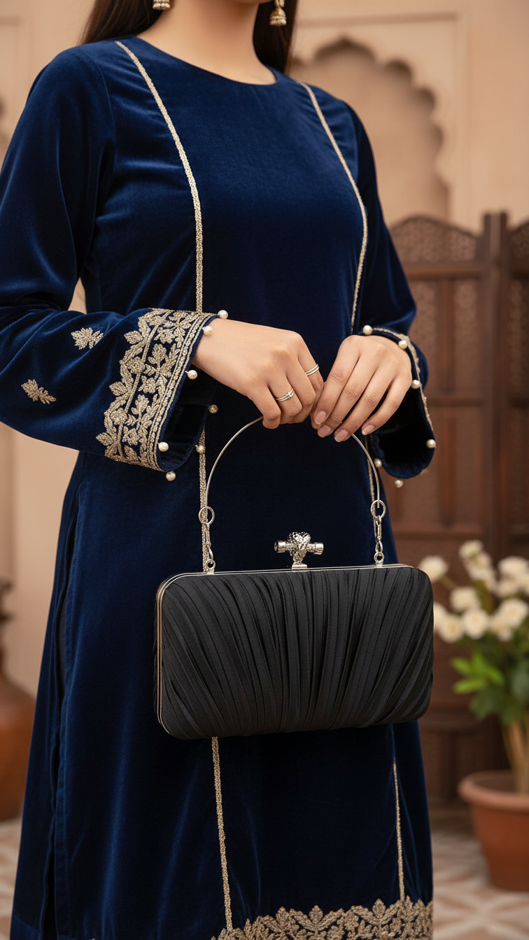 Black Formal Clutch P24438